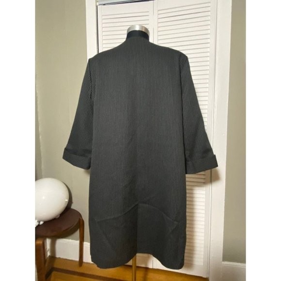 Vintage Helene Blake Kimono Duster Coat Pinstripe 14 - Picture 6 of 12